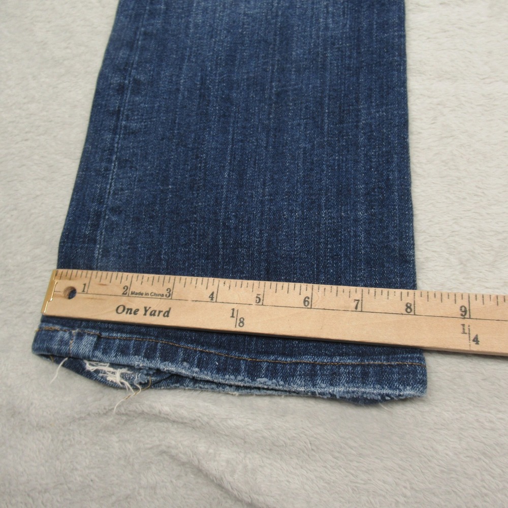 Seven 7 Jeans Womens 26 Medium Wash Denim Low Rise Bootcut Fade Whisker 27x28 - Picture 12 of 13